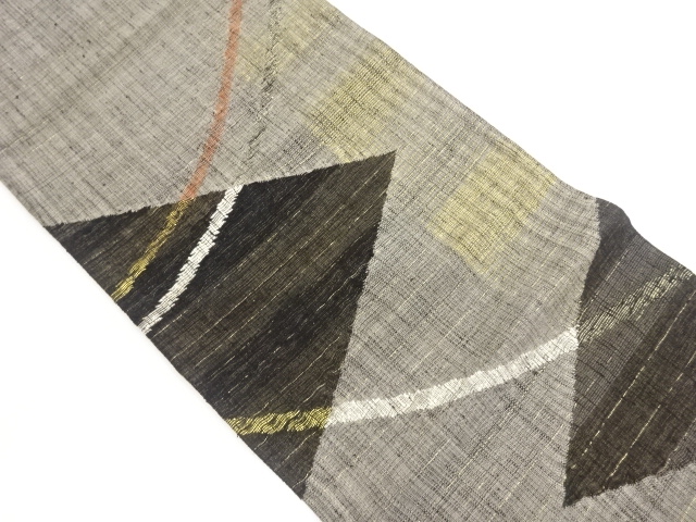 JAPANESE FUKURO OBI / TSUMUGI / PULP CLOTH / WOVEN WAVY STRIPE